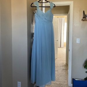 Revelry Lily Chiffon Dress - Powder Sky